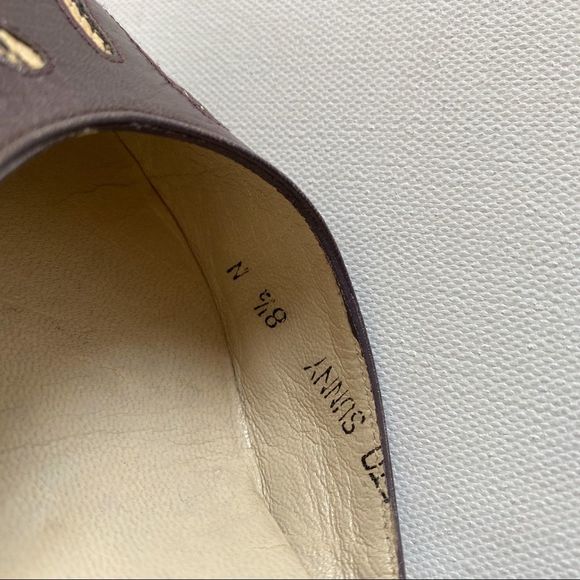 VTG Rosina Ferragamo Schiavone Leather/Snakeskin Heel Pump Flame Embossed 8.5N - Picture 9 of 9